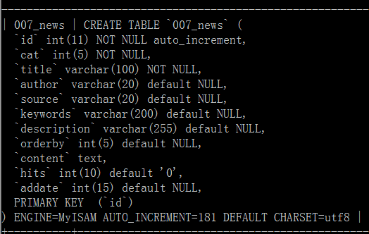 MYSQL4show